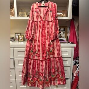 Farm Rio Jacquard Pineapple Maxi Dress